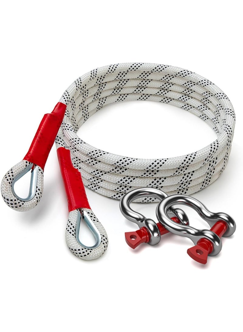 YelaJoy Car Towing Rope,Vehicle Rescue Rope With 2 Safety Hooks,Bold Towing Rope Vehicles，Used For Pulling/Clearing Tree/Suv Car(10 Tons/3M) - Image 1